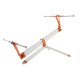 Dayko Rod Pod Compact bitubo Argento & Orancia 4-5 Rods